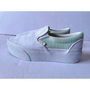 Vans Classic Slip-On Stackform Sneakers Women's 8 White High Top Shoes